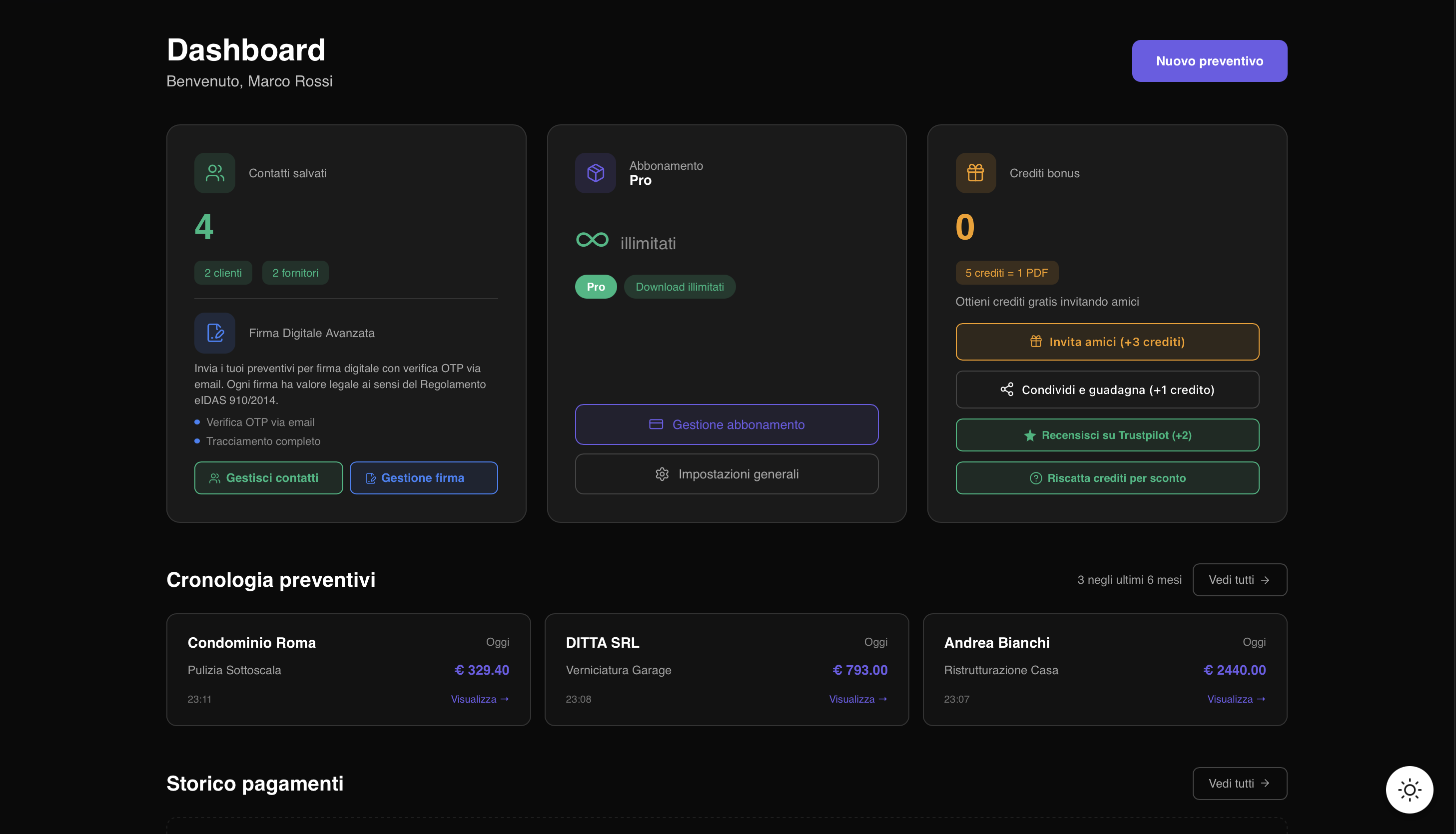 Anteprima sito nel mockup desktop